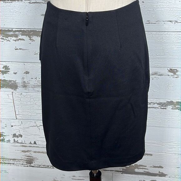 CABI Overlay Pencil Skirt Black #3099 Sz 6 EUC - Picture 3 of 5